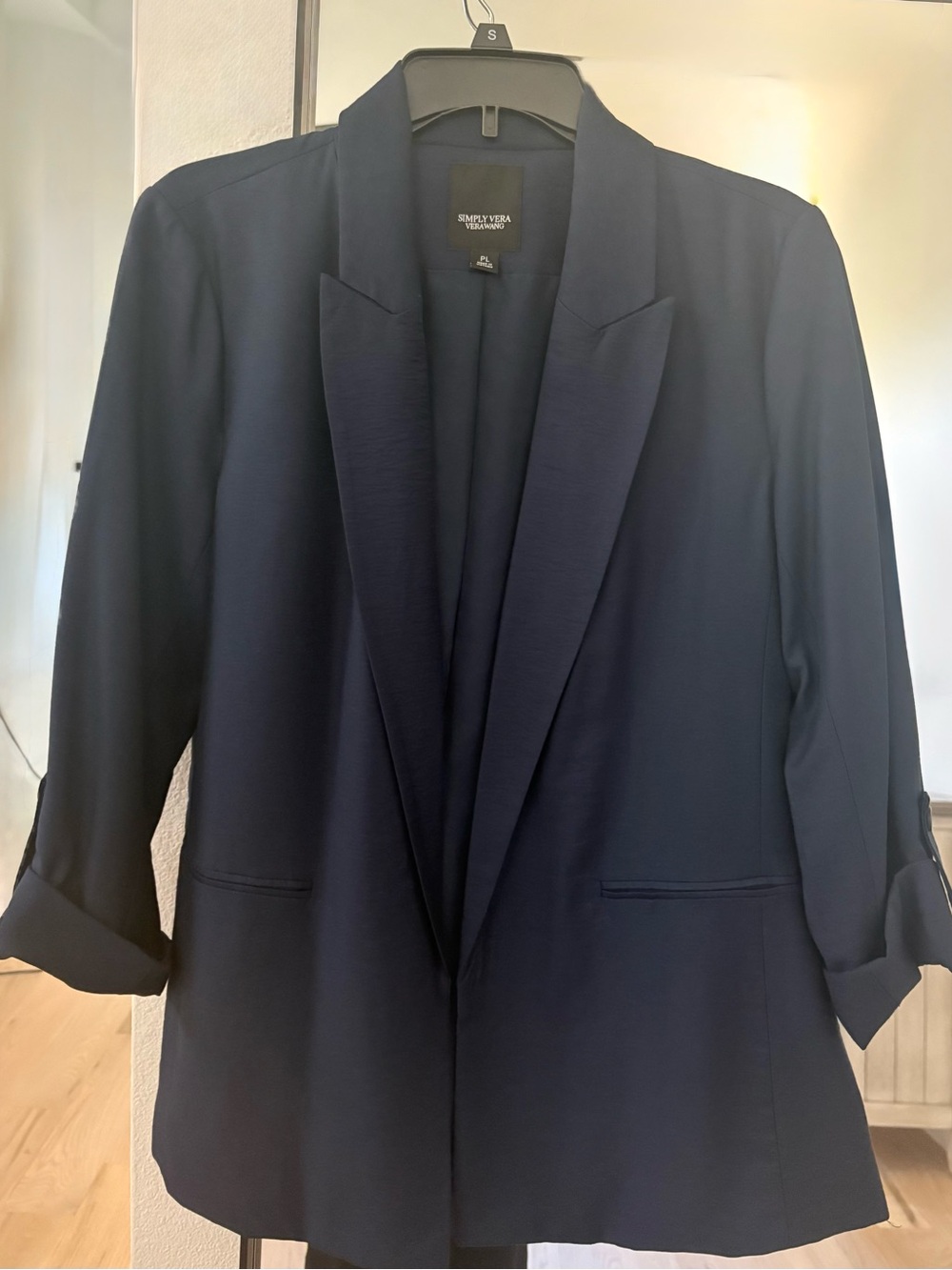 Simply Vera Vera Wang Dark Navy Open Blazer